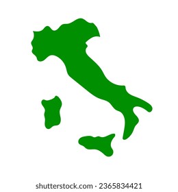 Icono de mapa simple de Italia. Vector.