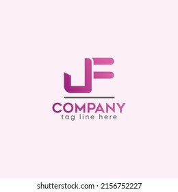 Simple J, F Modern Company Logo For Free Vector.