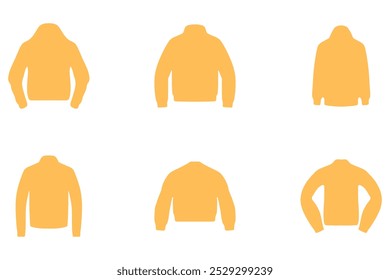 Simple jacket illustration design set