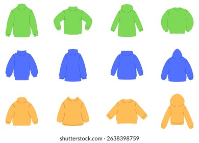 Simple jacket illustration design set