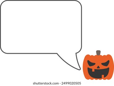 Simple Jack-o'-lantern speech bubble material