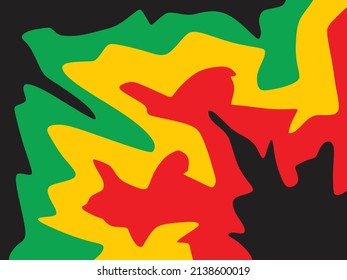 Simple Jamaican background with waving lines pattern and with some copy space area