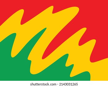 Simple Jamaican background with waving lines pattern