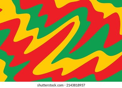 Simple Jamaican background with waving lines pattern