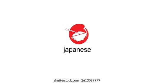 Simple japanese food logo design with unique concept
