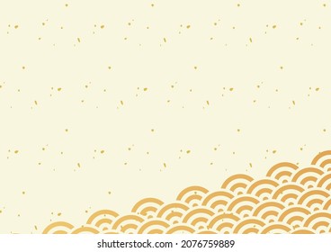 Simple Japanese Pattern Background with wave pattern