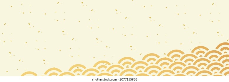 Simple Japanese Pattern Background with wave pattern