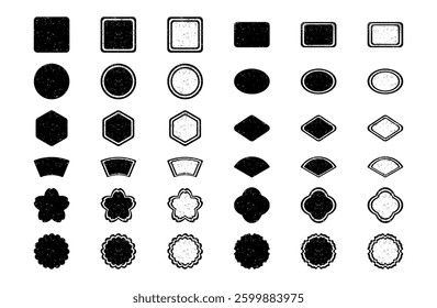 A simple Japanese style stamp set
