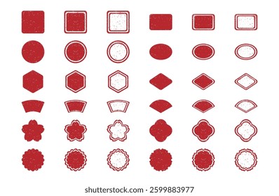 A simple Japanese style stamp set