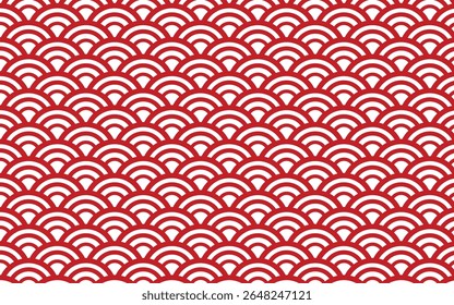 Simple japanese wave pattern with color and background