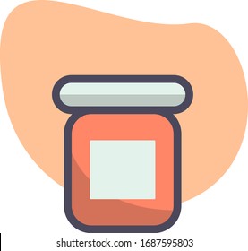 Simple jar flat icon design illustration, can be used for many purpose.