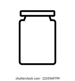 Simple jar icon. Container. Vector.