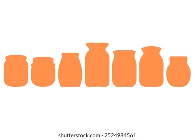 Conjunto de diseño de ilustración de tarro simple