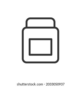 Simple jar line icon. Premium symbol in stroke style. Design of jar icon. Vector illustration.
