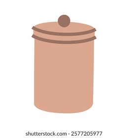 Simple jar for storing various small items. Bathroom decor. Kitchen storage and organization