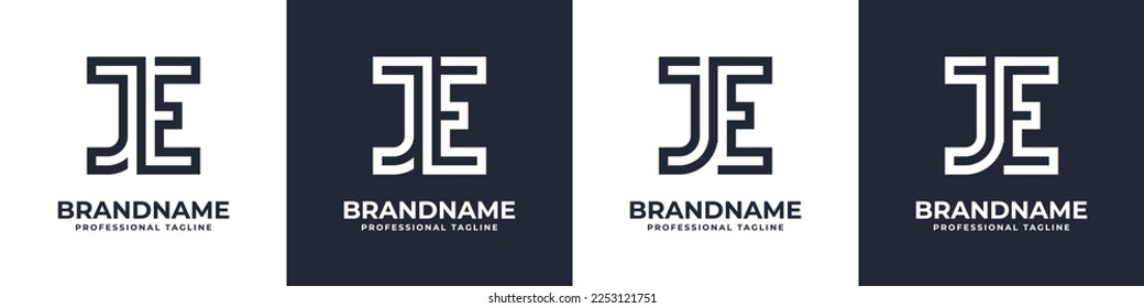 Simple JE Monogram Logo, suitable for any business with JE or EJ initial.