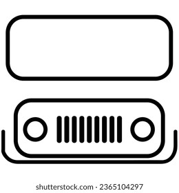Simple Jeep Vector image , Car front vector image. 