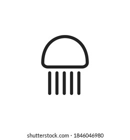 simple jellyfish icon on white background, stock vector