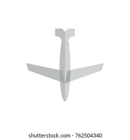simple jet plane symbol logo vector