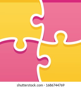 simple jigsaw puzzle forming square