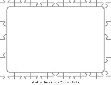 Simple jigsaw puzzle pop illustration