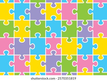 Simple jigsaw puzzle pop illustration