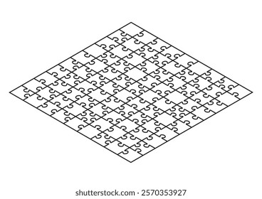 A simple jigsaw puzzle seen from above
