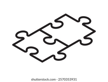 A simple jigsaw puzzle seen from above