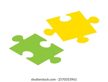 A simple jigsaw puzzle seen from above