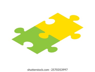 A simple jigsaw puzzle seen from above