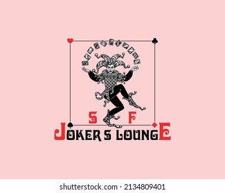 Simple Joker Mascot Logo Design Template