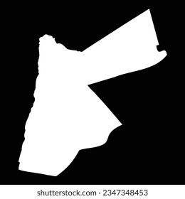 Mapa Jordania simple aislado en fondo negro, puede ser utilizado para diseños de negocios, diseños de presentaciones o cualquier diseño adecuado.