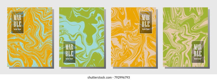 Simple journal layouts set. Texture for binder template, corporate flyers. Annual report cover corporate layouts set. Flyer, presentation, report, journal, binder vector, title place.