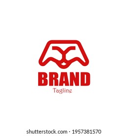 simple joystick dog logo design