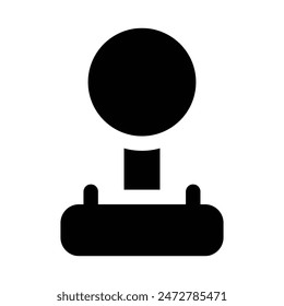 Icono de glifo Joystick simple. El ícono se puede usar para Sitios web, Plantillas impresas, Plantillas de presentación, ilustraciones, etc