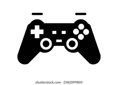 Simple Joystick Icon for Mobile Applications, digital game controller, gaming icon, gaming pad symbol, flat design gamepad, joystick icon