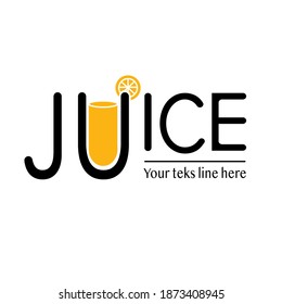 simple juice logo. editable vector
