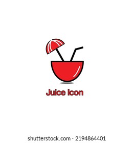 Simple juice vector for logo or icon on white background