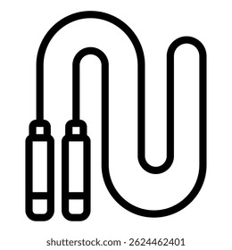 Simple jump rope icon representing fitness, exercise, and physical activity, suitable for health and wellness applications.