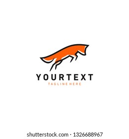 Simple Jumping Fox Logo