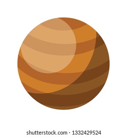Ilustración vectorial simple de Júpiter sobre fondo blanco
