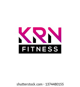 Simple K R N Letter Logo Design Idea