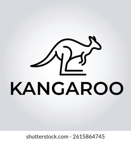 Simple Kangaroo Vector Logo – Minimal Black Line Art for Branding, Aussie-Inspired Products, and Conscious Living Businesses
