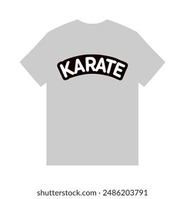 simple karate tshirt fashion sticker vector illustration template design