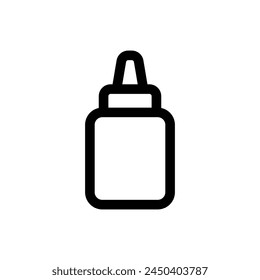 Icono de botella de ketchup simple. El ícono se puede usar para Sitios web, Plantillas impresas, Plantillas de presentación, ilustraciones, etc