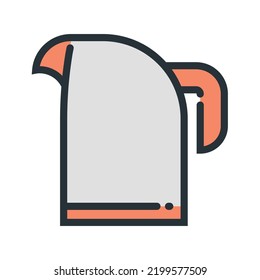 simple kettle icon on white background