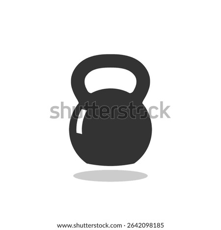 Simple Kettlebell icon with shadow