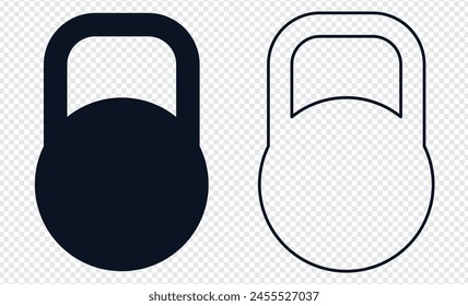 Simple kettlebell silhouette icon. vector illustration. eps 10