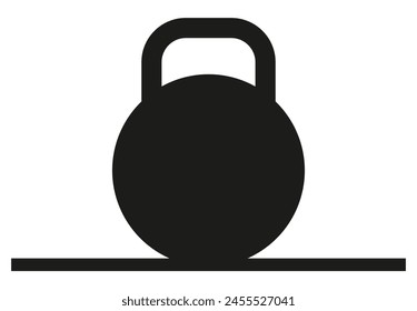 Simple Kettlebell Silhouette Icon. Vektorillustration. eps 10