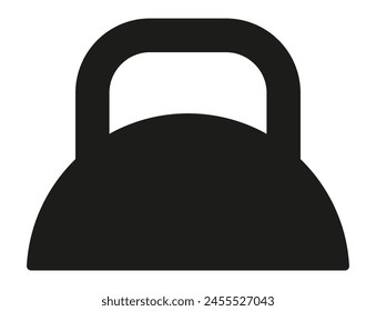 Icono de silueta simple de kettlebell. Ilustración vectorial. eps 10